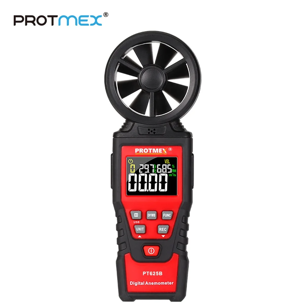 
2019 New product Digital wind Anemometer PT625B with USB Air Flow Meter For Wind Speed Measuring 