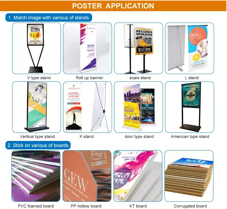 A0-8 colours high quality prints A4 A3 A2 A1 PVC Waterproof Posters 