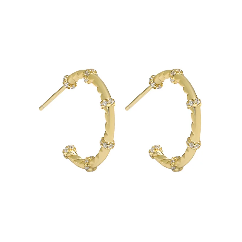 

VIANRLA 925 Sterling Silver Jewelry 18k Gold Plated Hoop Earring Minimalist Earrings For Women Free Laser Logo Wholesale