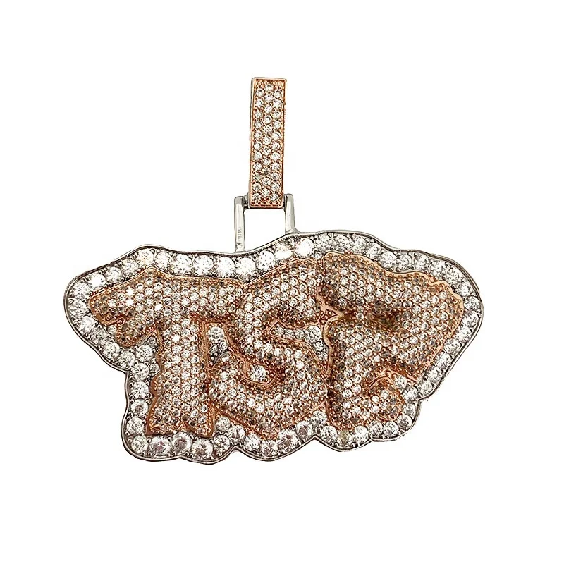 

TSP Custom Made Letter Pendant Necklace Lab Diamond Hip Hop Iced Out Pendant Custom