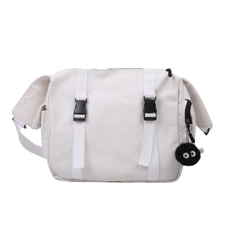 

Canvas Diagonal Cross Bag Youth Fashion Casual Version Ladies Large Capacity Shoulder Bag Solid Color Women Canvas Tote Bags, Customized color