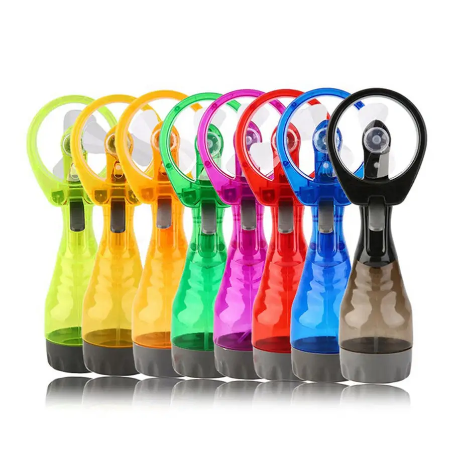 

AAA6 Handheld Mini Water Bottle Spray Cool Mist Fan Plastic Student Sports Fan Outdoor Travel Portable Cooling Spray Fan