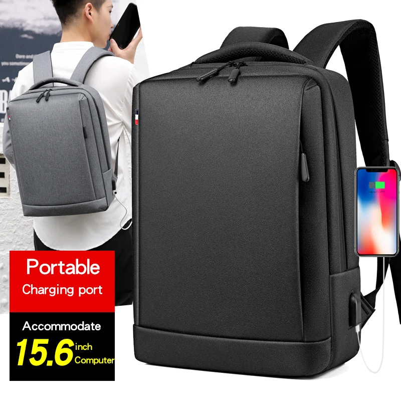 

Custom 2022 business waterproof Nylon 15.6inches school computer bag travel men laptop backpacks with usb charge