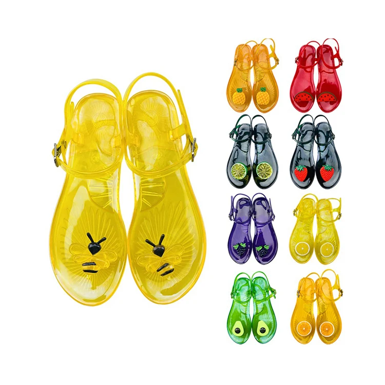 

Comfortable Summer Lady Plastic Fruit Sandals Wholesale Woman Jelly Shoes