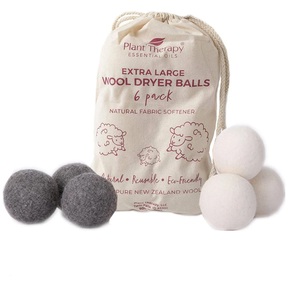 

Amazon top seller 2021 pack of 6 or 4 or 3 pure organic 100% New Zealand XL 7 cm 7.5 cm XXL 8 cm 9 cm 10 cm wool dryer balls