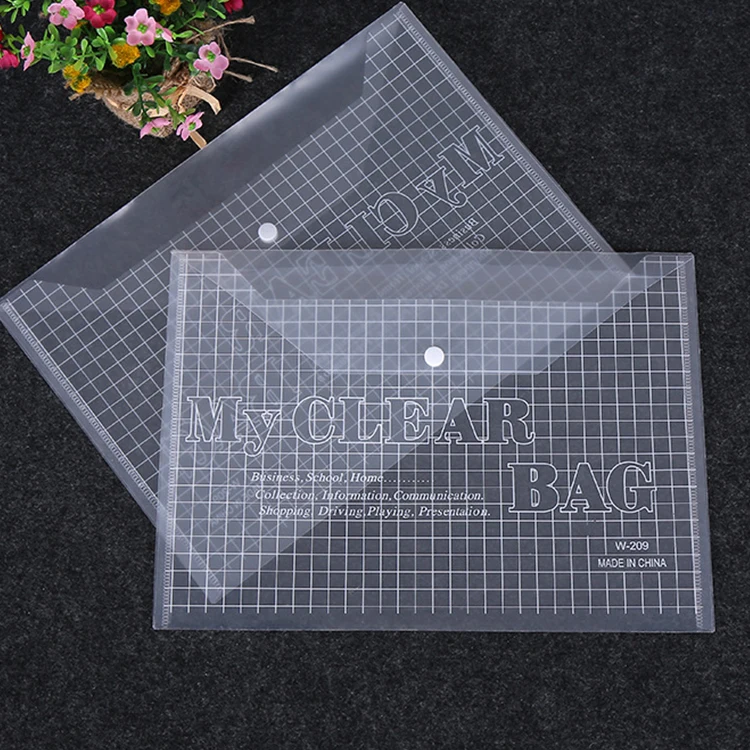 
Clear color transparent A4 plastic file bag 