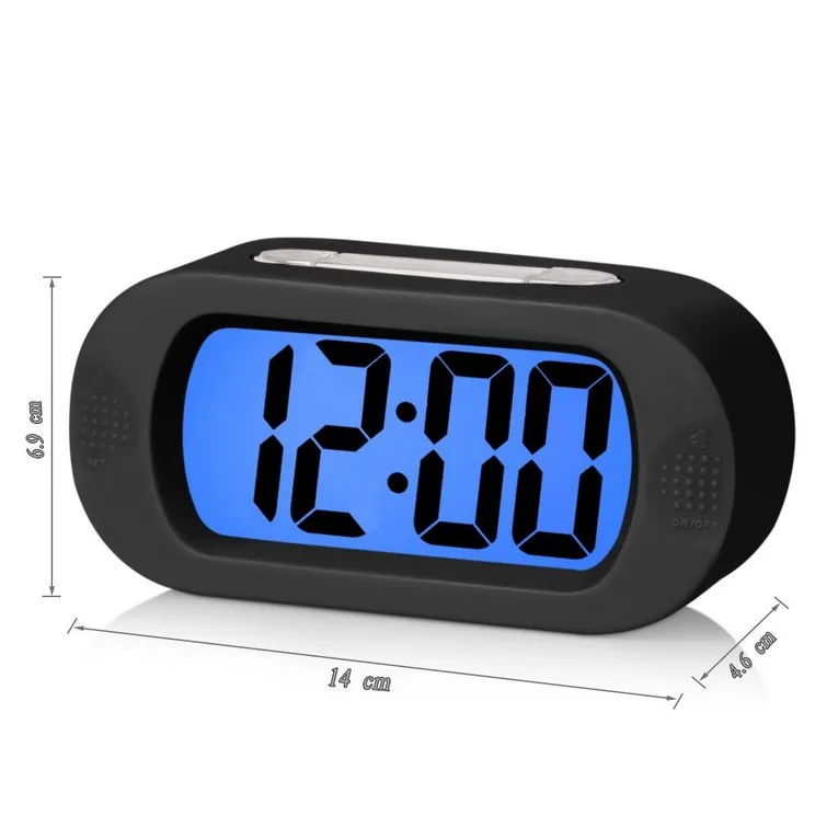 

Big LCD Screen Display Silicone Digital Clock Unbreakable Silicone Alarm Clock Kids, Customized color