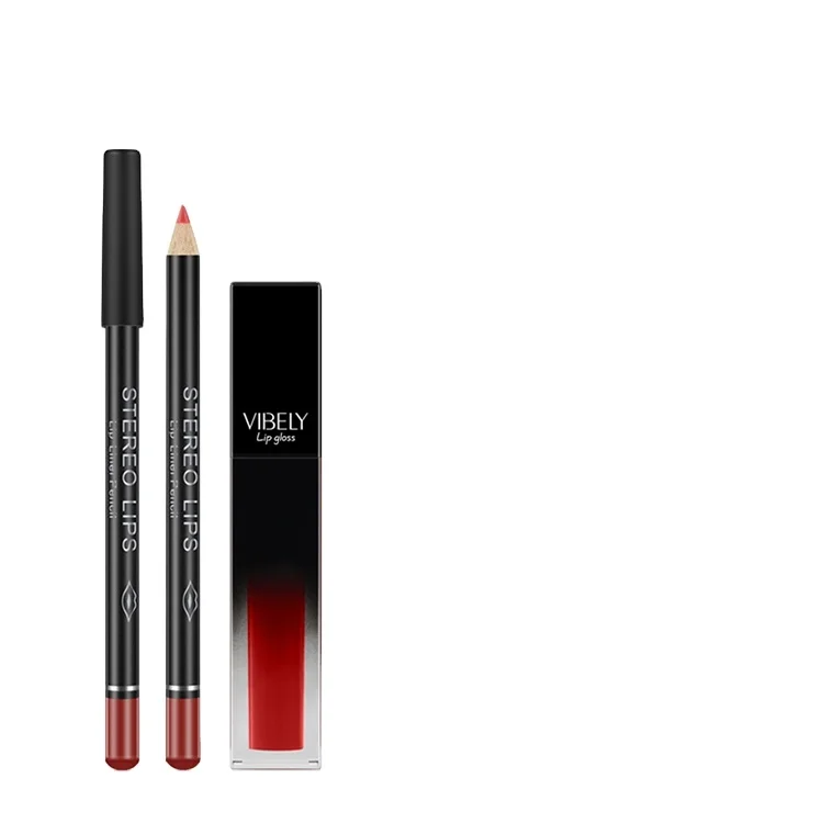 

Dropshipping OEM Private Label Lip Stick Long Lasting Lip Gloss Velvet Matte Lipstick liner set