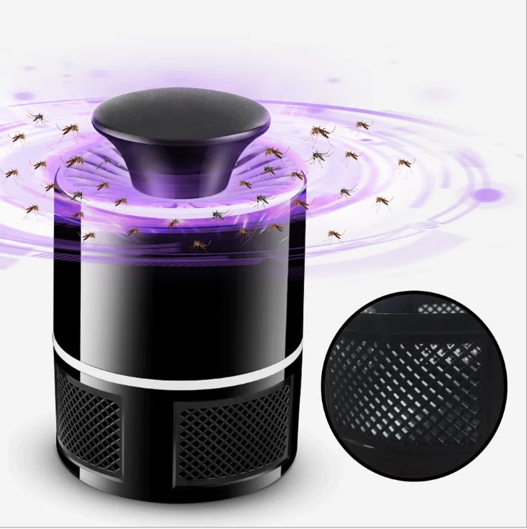 

High Quality Electric Mosquito Insect Zapper Killer Trap Lamp, USB UV LED Light Electric Mosquito Killer, White/black