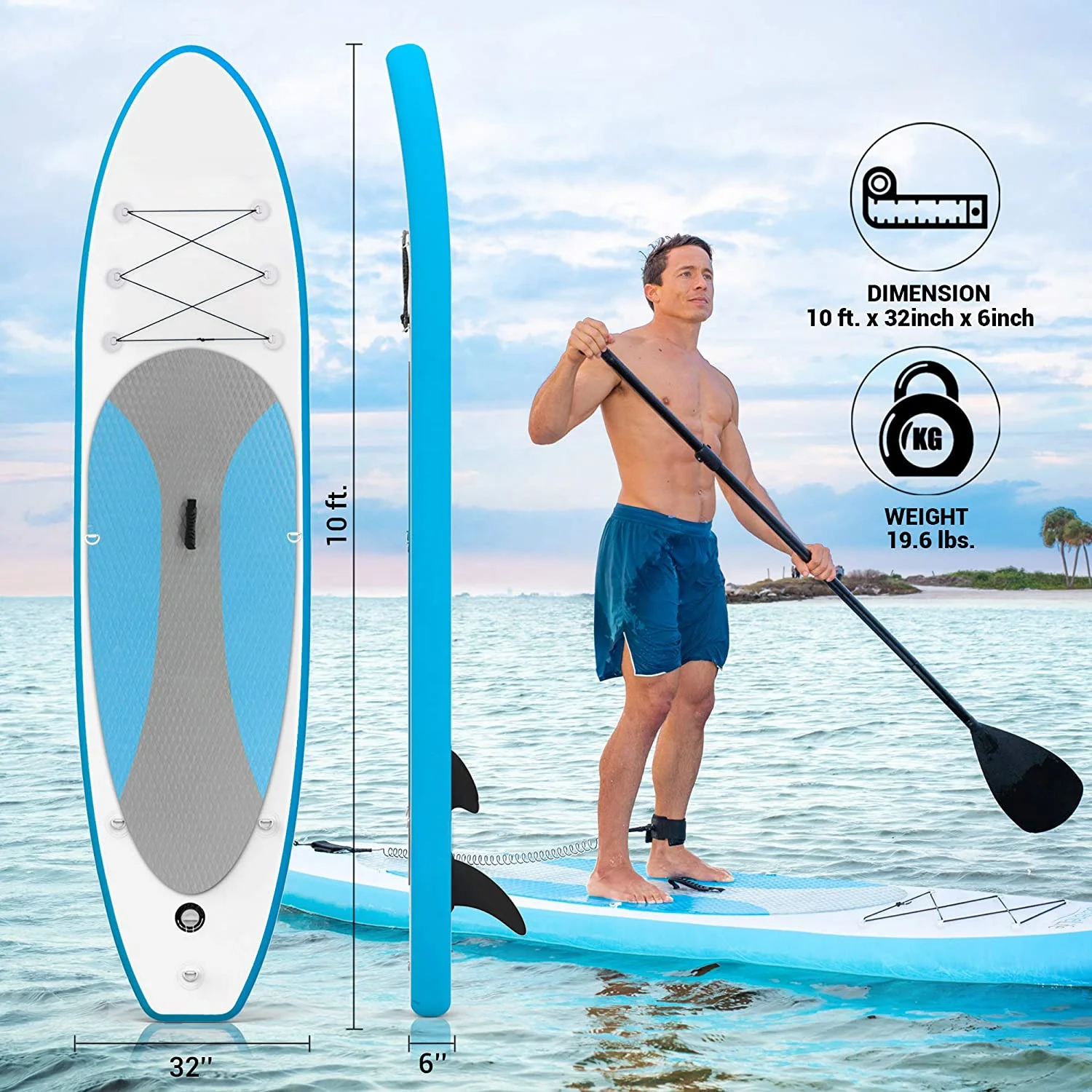 

For Fishing Paddle Board Signal Layer Inflatable SUP Stand Up Paddle Surf Board Sample Available
