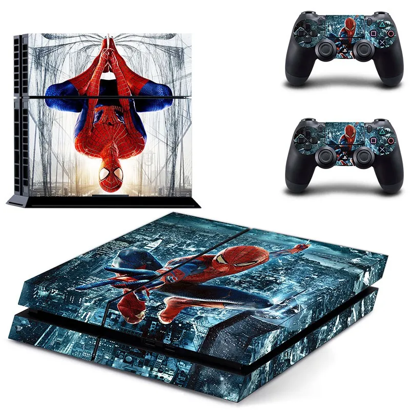 

Spiderman Vinyl Skin 2 Controller Gamepad Decal Cover Sticker Spiderman Vinyl Skin for ps4 Playstation 4 Control Console