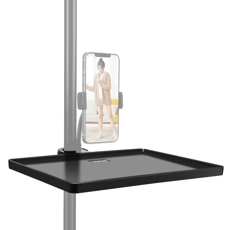 

New Modern PULUZ Upgrade Version Live Tripod Sound Card Tray Phone Stand Holder, Black