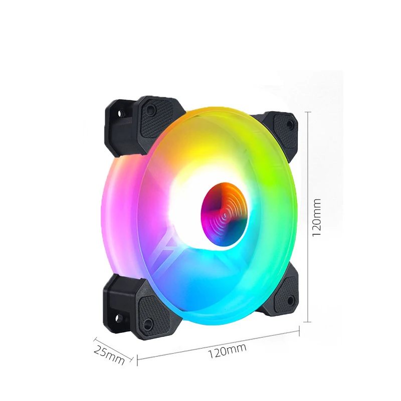 

12CM control rgb RGB color changing LED Symphony cooling mute computer fan