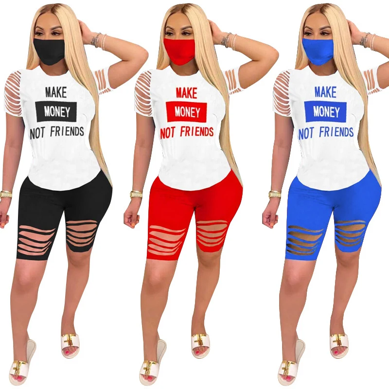 

Funky plus size warm up quality jogger girl set cotton high quality blank women track suits short two piece set women clothing, Picture