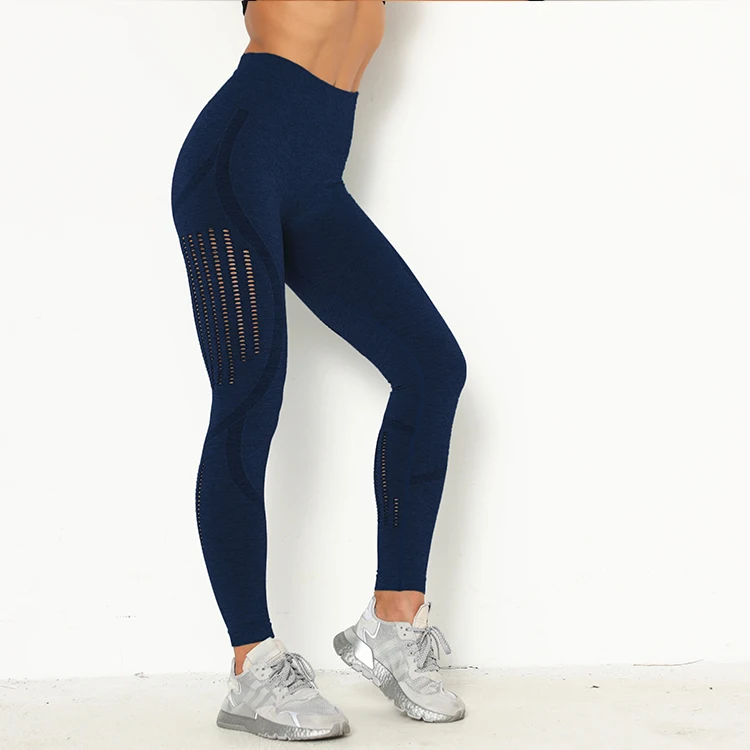 

2021 New style slimming breathable seamless mesh waist trainer yoga pants legging pants