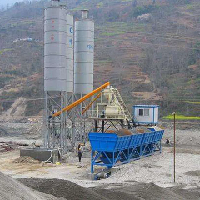 
Hzs50 60cm3/h 90m3 h 100m3 stationary concrete batch plant for sale 
