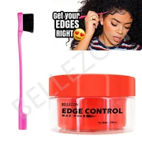 

Private Label Organic Water Based Edge Control Vendor for Natural Hair with Brush Comb