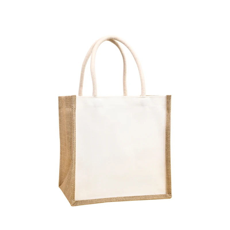 

2023 New arrival wholesale shopping bag canvas bag custom jute burlap tote bag gift with custom Logo