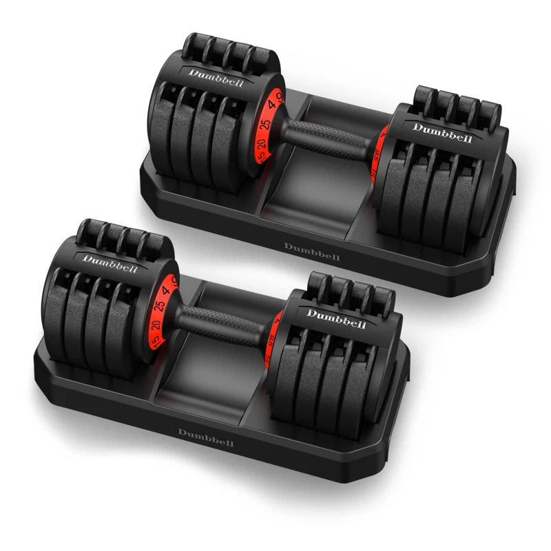 

Uk CANADA Small rubber Dumbbell Weight 44lb  Adjustable Dumbell Set For Sale Cheap, Black+red