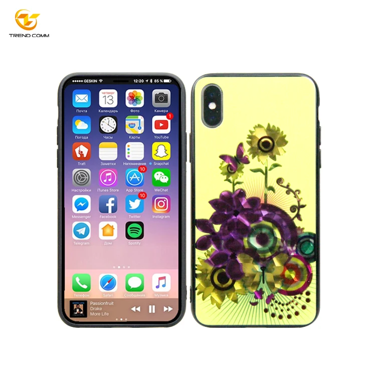 

For iPhone X/ XS Laser Engrave PC TPU Custom Design Phone Case