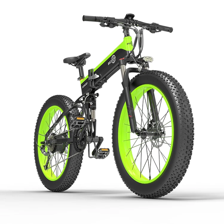 

EU warehouse BEZIOR X1500 foldable fat tire electric mountain bike 1500W motor power 26 inch wheels speed up to 40KM/H