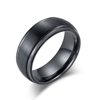 

New Arrival Simple Wedding Band Matte Black Men Tungsten Carbide Ring