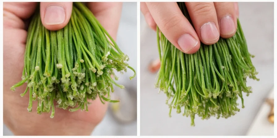 Dried chives stored in a glass jar