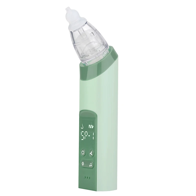 

Baby Electric Nasal Aspirator Nose Cleaner Waterproof Rechargeable Adjustable Suction Mucus Vacuum Clean Booger Gray/green 430g