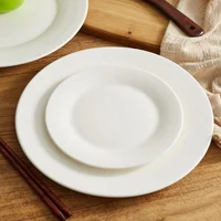 

all types round square pure white ceramic dinner flat plate set stoneware soup plate porcelain dinner set in stock