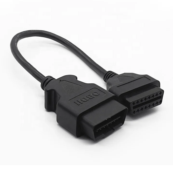 16 Pin Obd2 Obd Ii Male Connector To Open Plug Wireobd Diagnostic Extension Cable Custom 