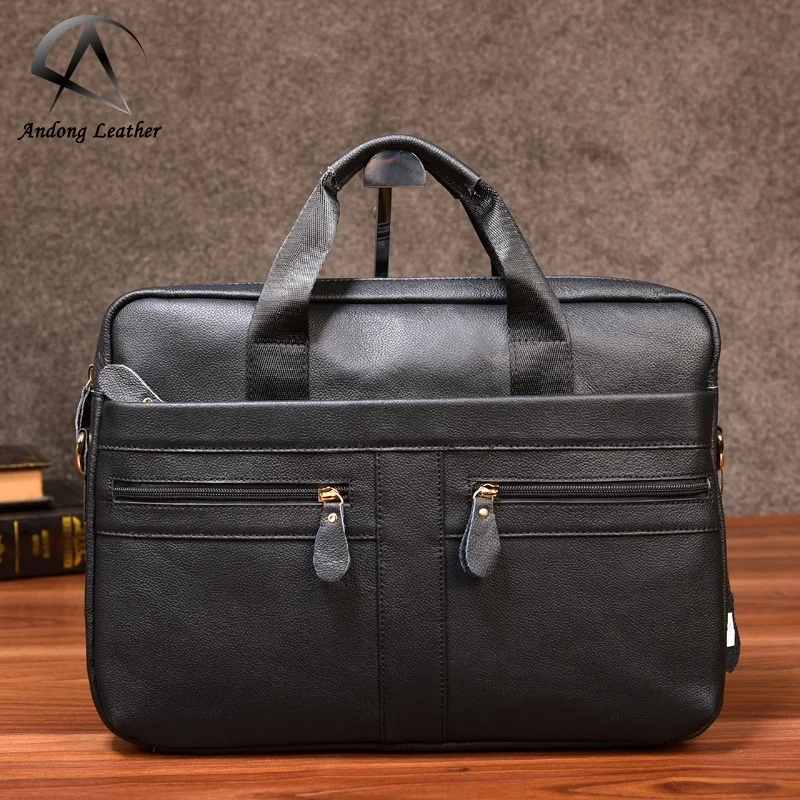 

Laptop Briefcase Handbag For Men Genuine Cow Leather Business Travel High Capacity Cool Handbag Casual Shoulder