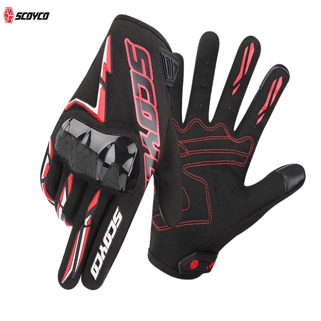 

Waterproof motocross leather motorcycle gloves motorbike gloves ce Driving Gloves, Black/red/white/green