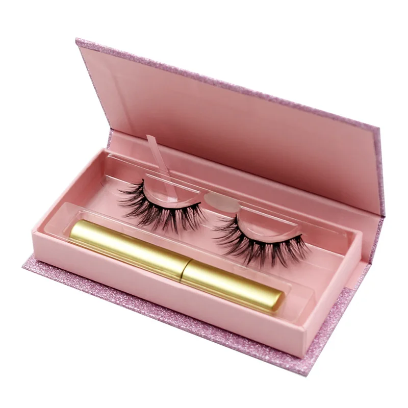 

New design magnetic lashes 5 magnets eyelashes with magnetic eyeliner, Black