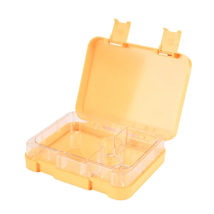 

Leakproof Biodegradable Kids Lunch Bento Box 4 Compartments Plastic Tritan Microwave Safe Lunch Box