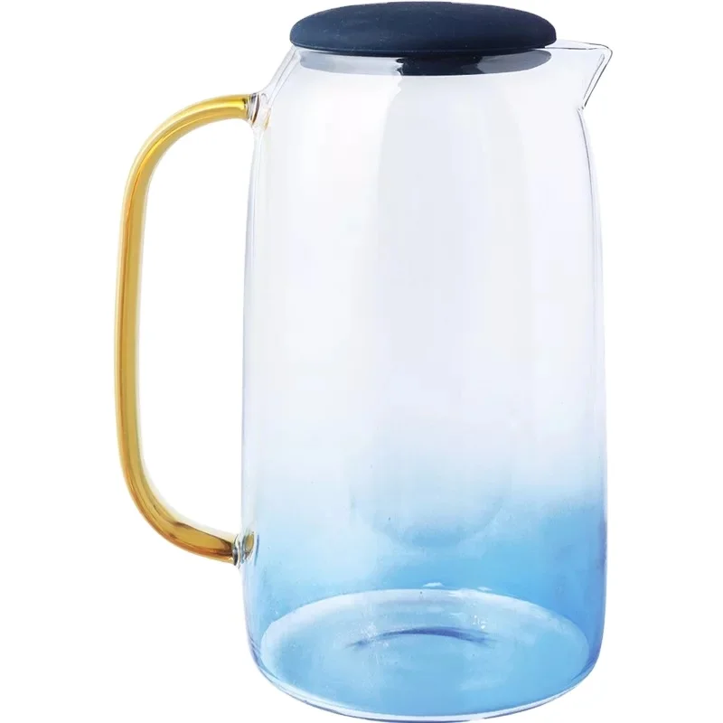 

1550ml Borosilicate Glass Pitcher Jug With Silicone Lid and Glass Handle No Cups
