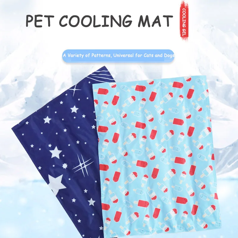 

Dog Mat Cooling Summer Pad Mat for Dogs Cat Blanket Breathable Dog Folding Bed Cool Cushion Gel Washable Tapis Chien Cat Bed Mat