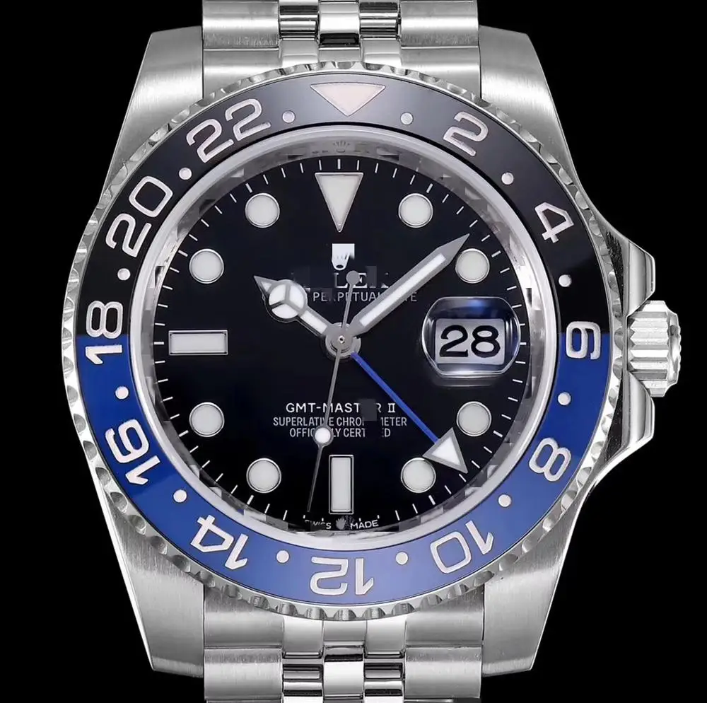 rollex noob Batman watch noob  126710 GMT II jubilee bracelet  noob diver watch 3186 movement