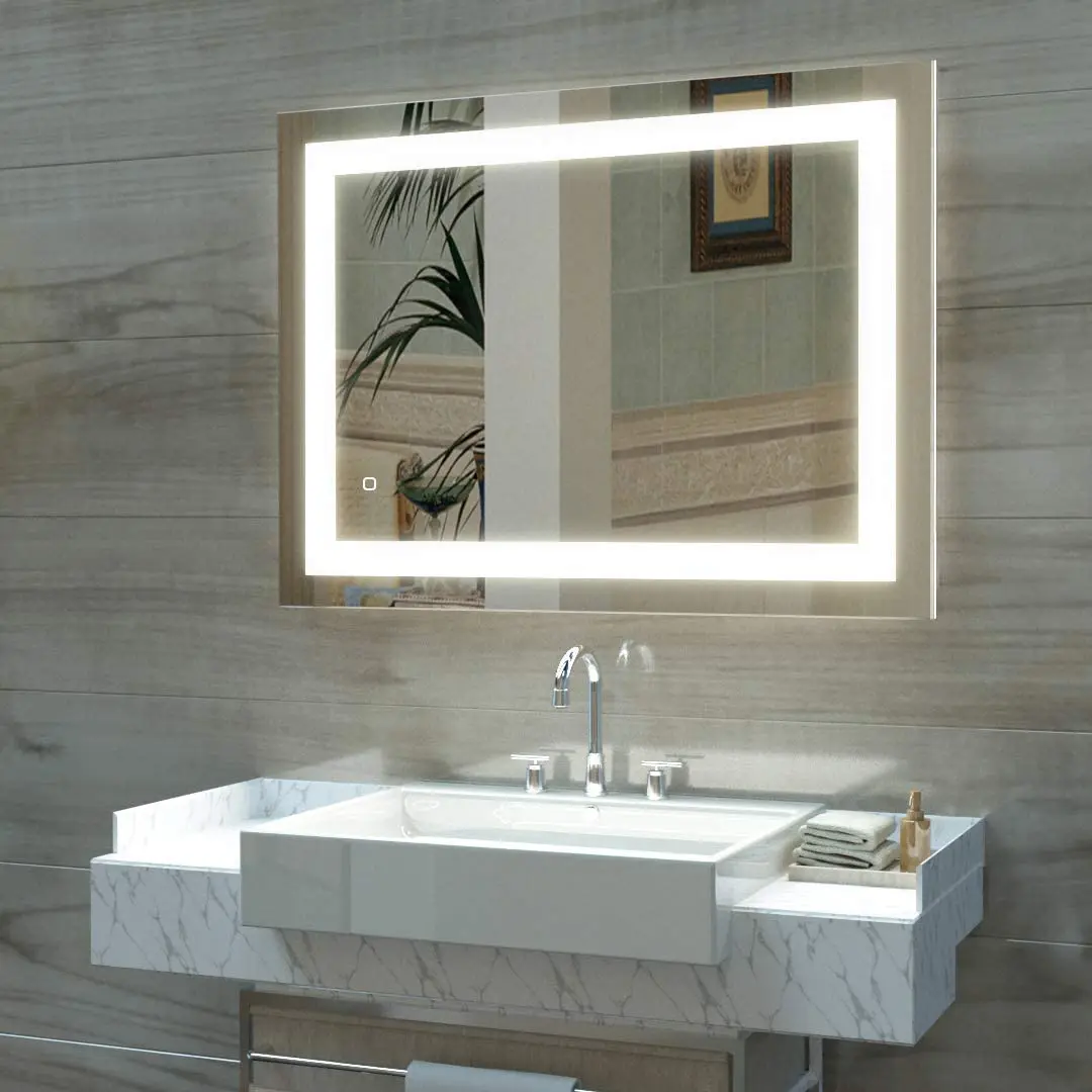 Multi-Function Lighting Dimmable Bathroom Fogless Smart Luxury Hotel Wall Mirror