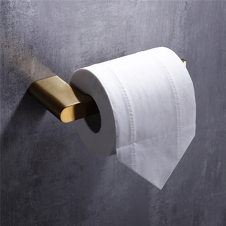 HIDEEP bathroom accessories stainless steel brushed gold toilet paper holder