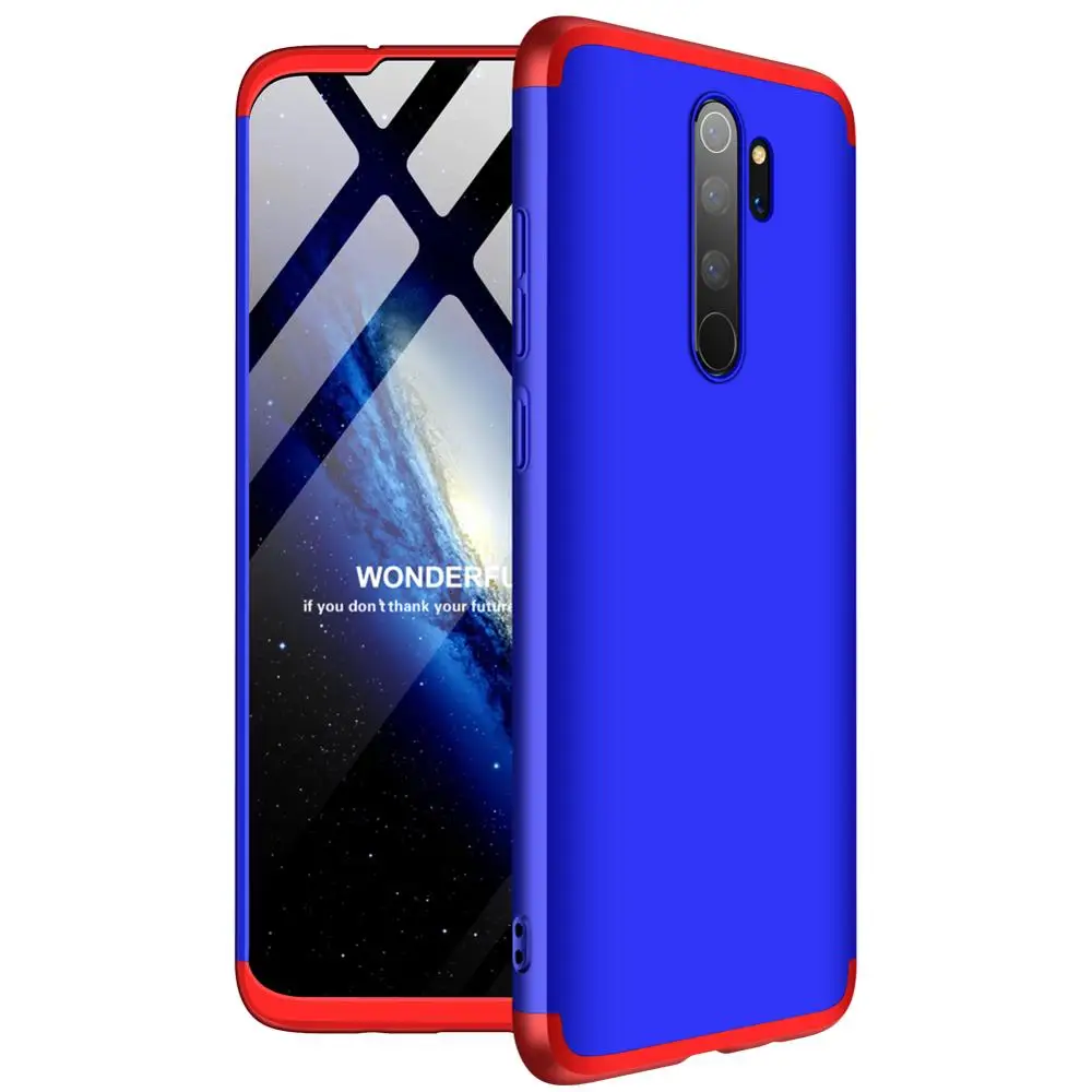 

GKK 3 in 1 Full 360 Degrees PC Phone Case For Xiaomi Redmi Note 8 Pro, 9 colors