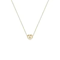 

Factory Wholesale Tiny Gold Initial Letter Heart Necklace-14K Gold Plated Titanium Steel Heart Choker Necklace Gift for Women