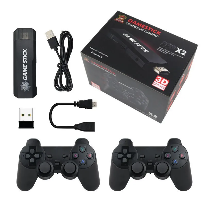 

Family 4K Video Game Console 2.4G Double Gamepads HD 4K USBGame Stick x2 Console Retro TV GD10 Games Player