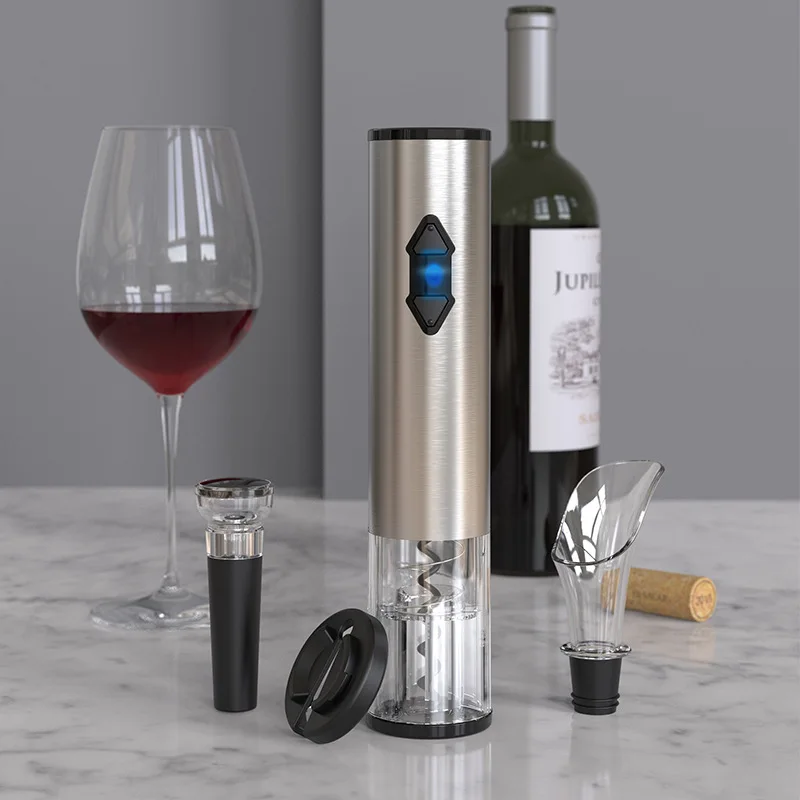 

FF77 Amazon Best Selling Wine Opener with Foil Cutter Battery Operated Custom Automatic Wine Bottle Opener Corkscrew, Customized color