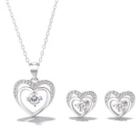 

Valentine's Day Factory Wholesale 925 Solid Silver Heart Shape Jewelry Set