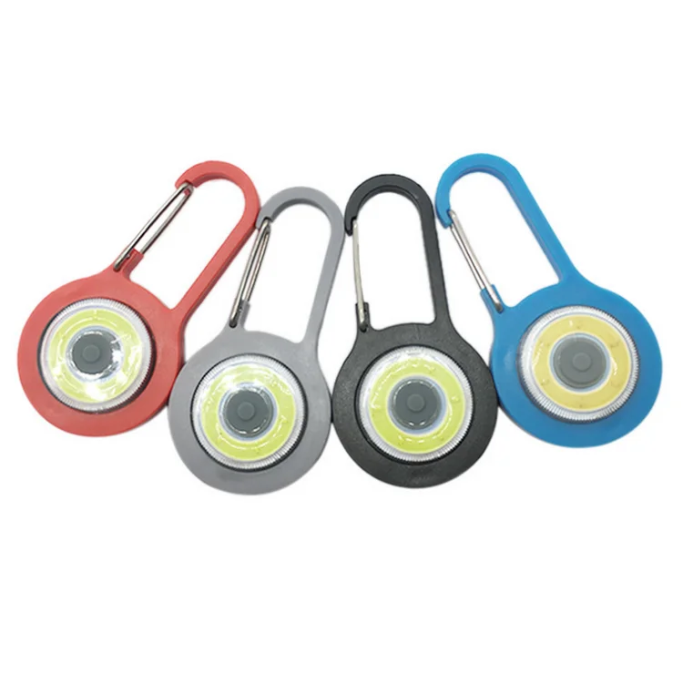 
Plastic led key chain light locking carabiner with flashlight 