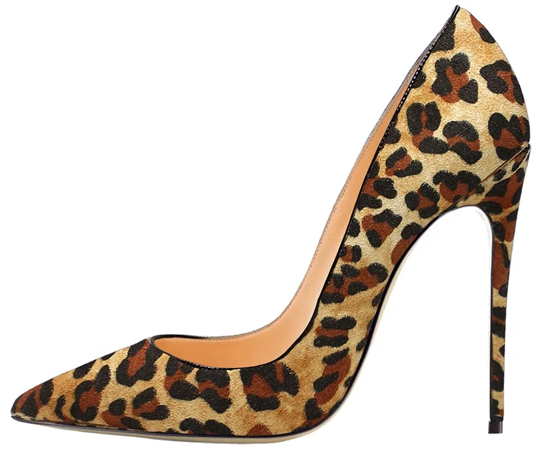 

animal zebra leopard print women formal dress shoes pointed toe pencil high heel shoes for women pumps, Nude/red bottom