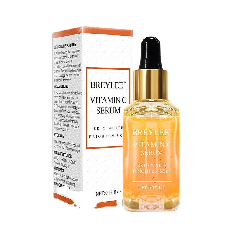 

BREYLEE 17ml Vitamin C Serum Skin White Brighten Skin Removes Melanin Face Care Anti Oxidant Whitening Vitamin C Serum Liquid, Orange