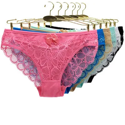 

Factory Directly Supplied Cotton Underwear Lace Women's Panties Comfort Underpants Floral Lace Briefs For Women