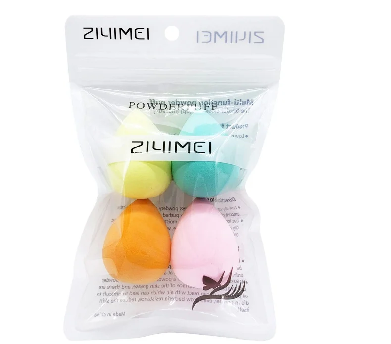 

2021 Factory Promotion 4Pieces Makeup Sponge blender Egg Makeup Powder Puff