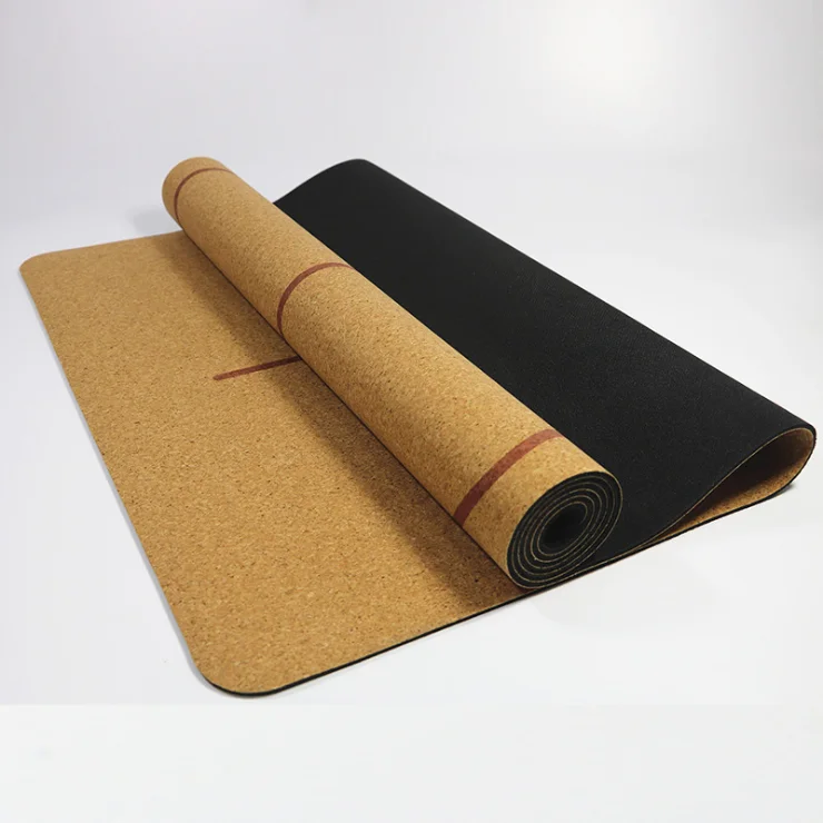 

High Quality Eco Friendly Private Label Non Slip TPE Natural Rubber Pilates Exercise Training Cork Yoga Mat